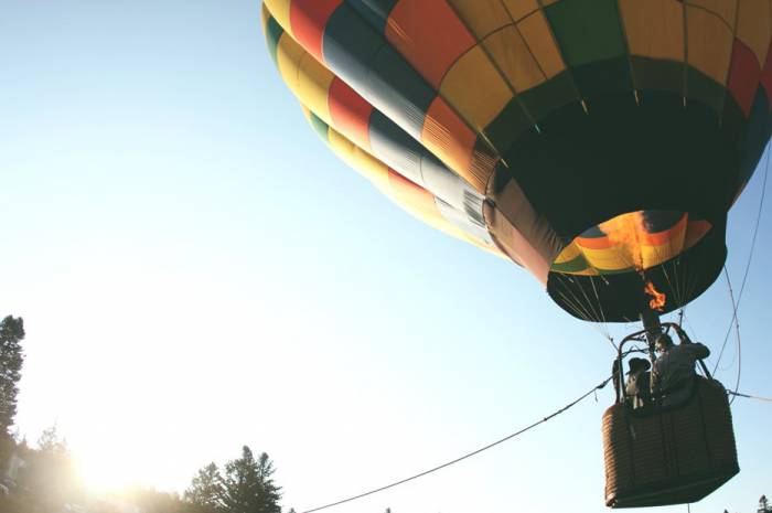 Heißluftballon über Altötting in Oberbayern