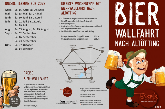 Unser Bierwallfahrtsflyer 2023 - Hotel Traumschmiede
